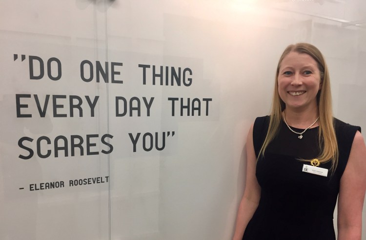 Jenni with a quote: Do one thing every day that scares you